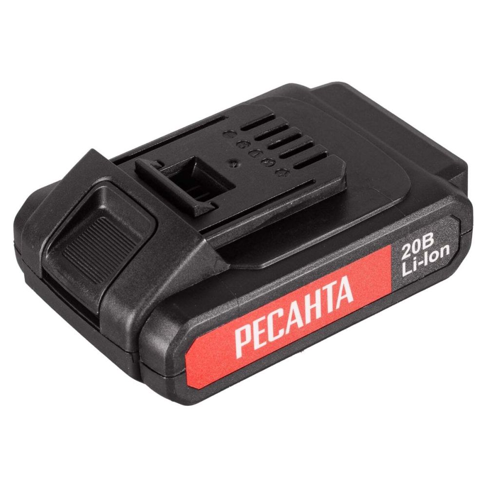 Бесщеточная аккумуляторная дрель-шуруповерт Ресанта ДА-20-2ЛК-Б, 20 В, 1400 об/мин, 55 Нм, с 2 АКБ 2 Ач и ЗУ, в кейсе, 75/14/10