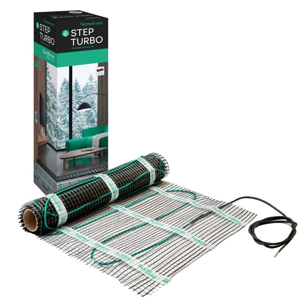 Мат нагревательный Systeme Electric Step Turbo, 200 Вт/м², 3 м², STM200030