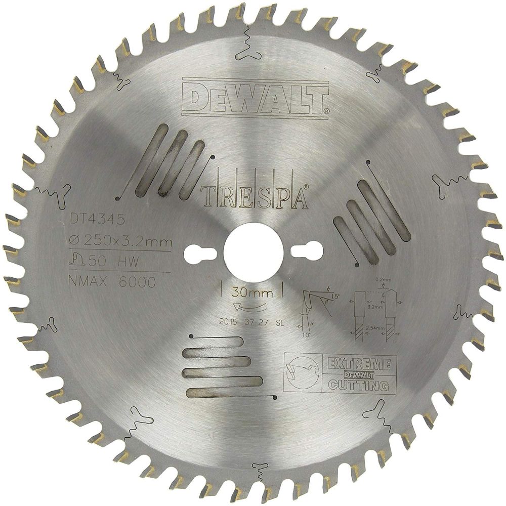 Пильный диск DEWALT EXTREME WORKSHOP DT4345, 250/30 мм.