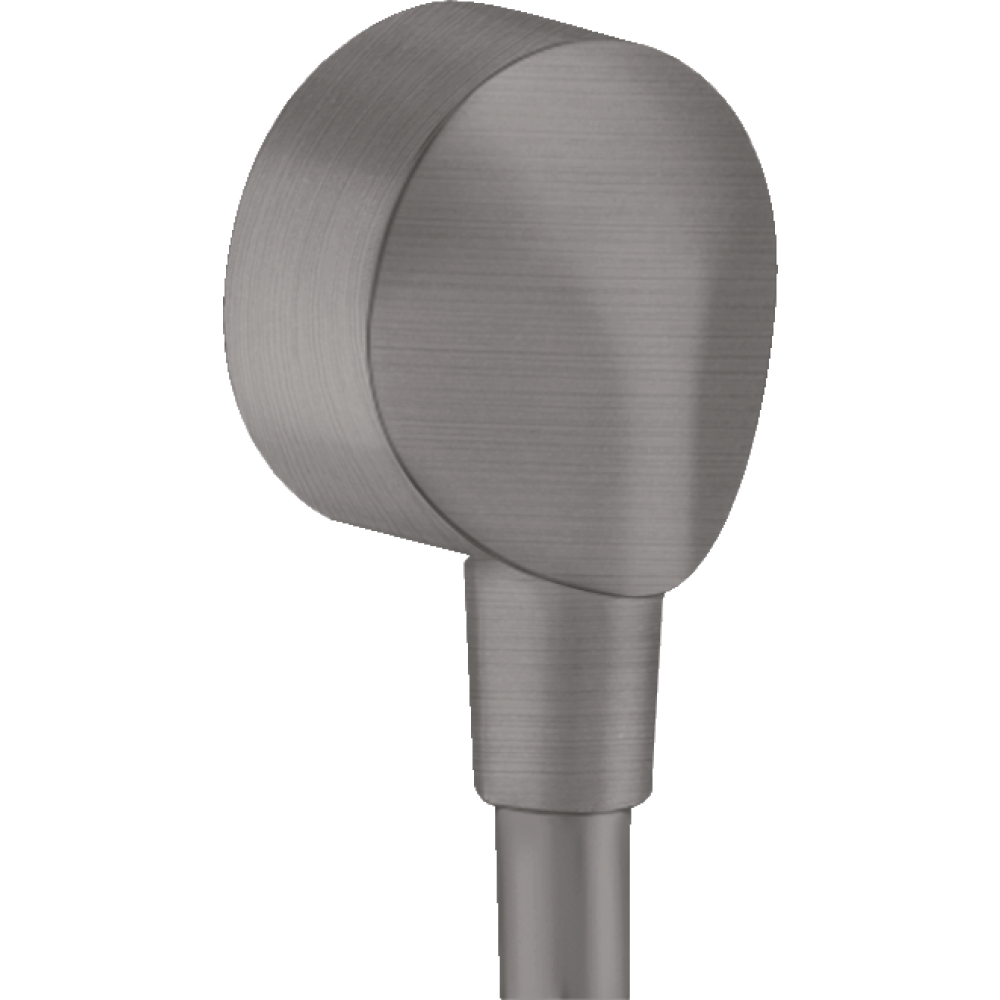 Шланговое подключение hansgrohe FixFit E без клапана обратного тока 27454340, шлифованный черный хром