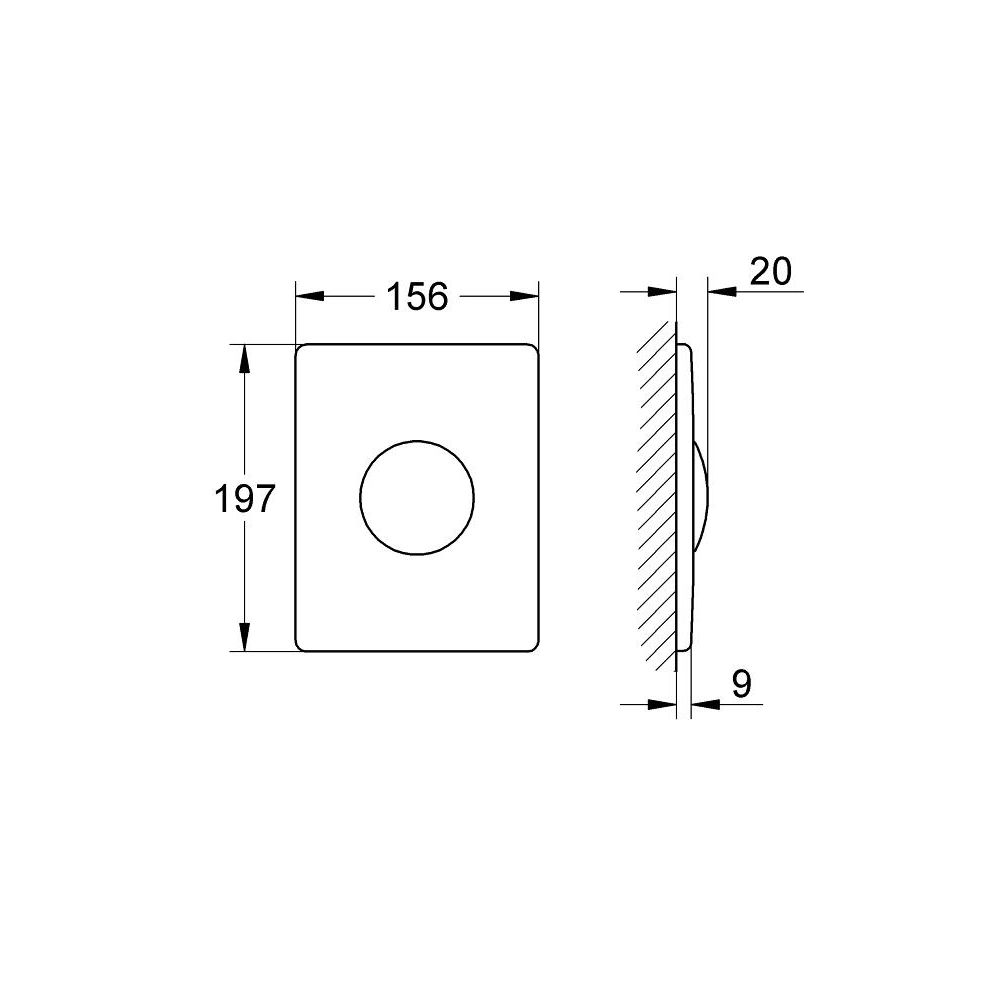 Панель смыва для унитаза GROHE Skate, 1 режим, нержавеющая сталь (38445SD0)