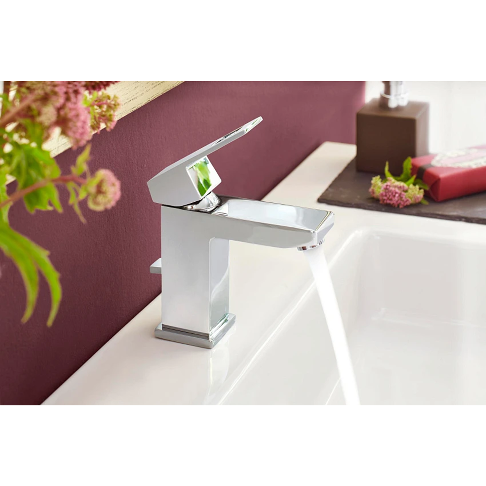 Смеситель для раковины GROHE Eurocube с донным клапаном, S-size, хром (2339000E)