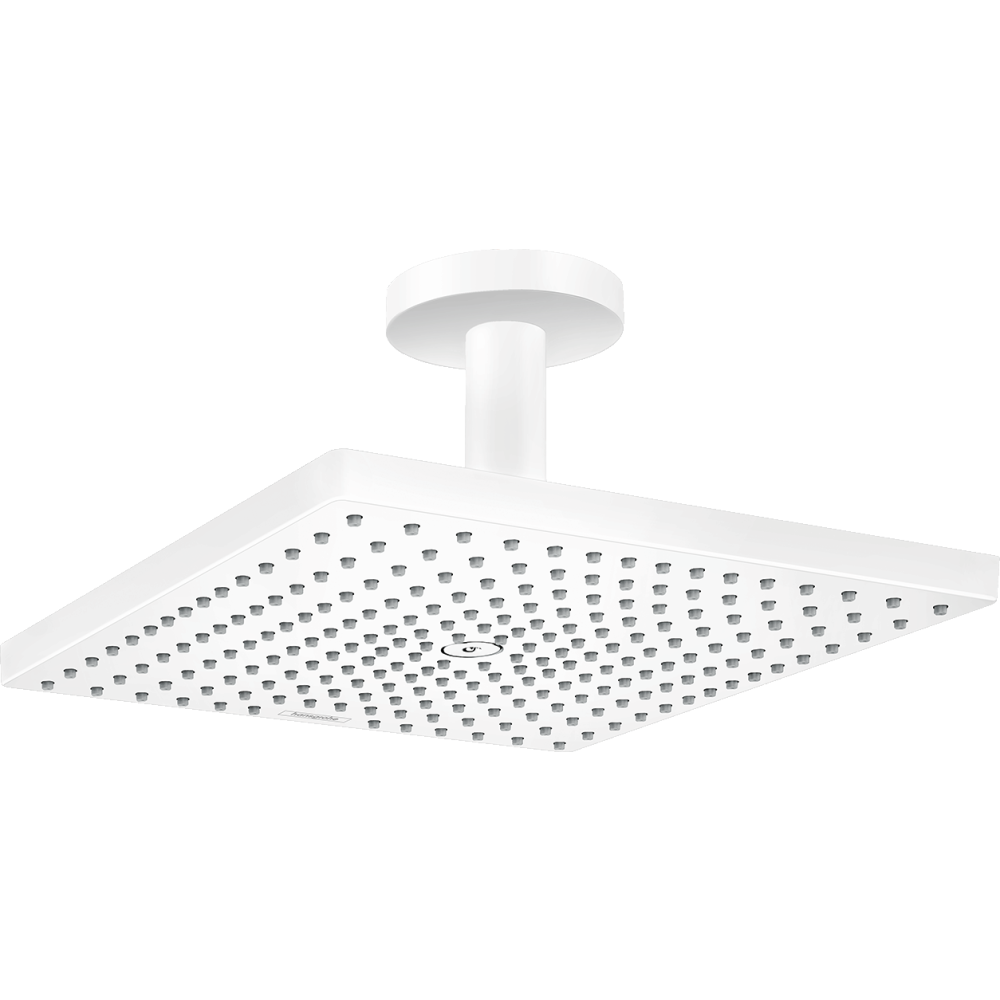 Верхний душ hansgrohe Raindance E 300 1jet с потолочным кронштейном 26250700, матовый белый