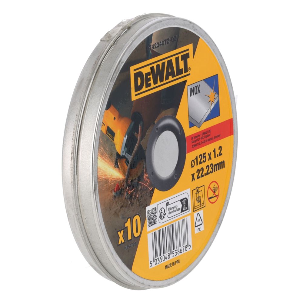 Диск отрезной DEWALT DT42340TZ, по металлу, 125х22.23х1.2 мм, 10 шт. (DT42340TZ-QZ)