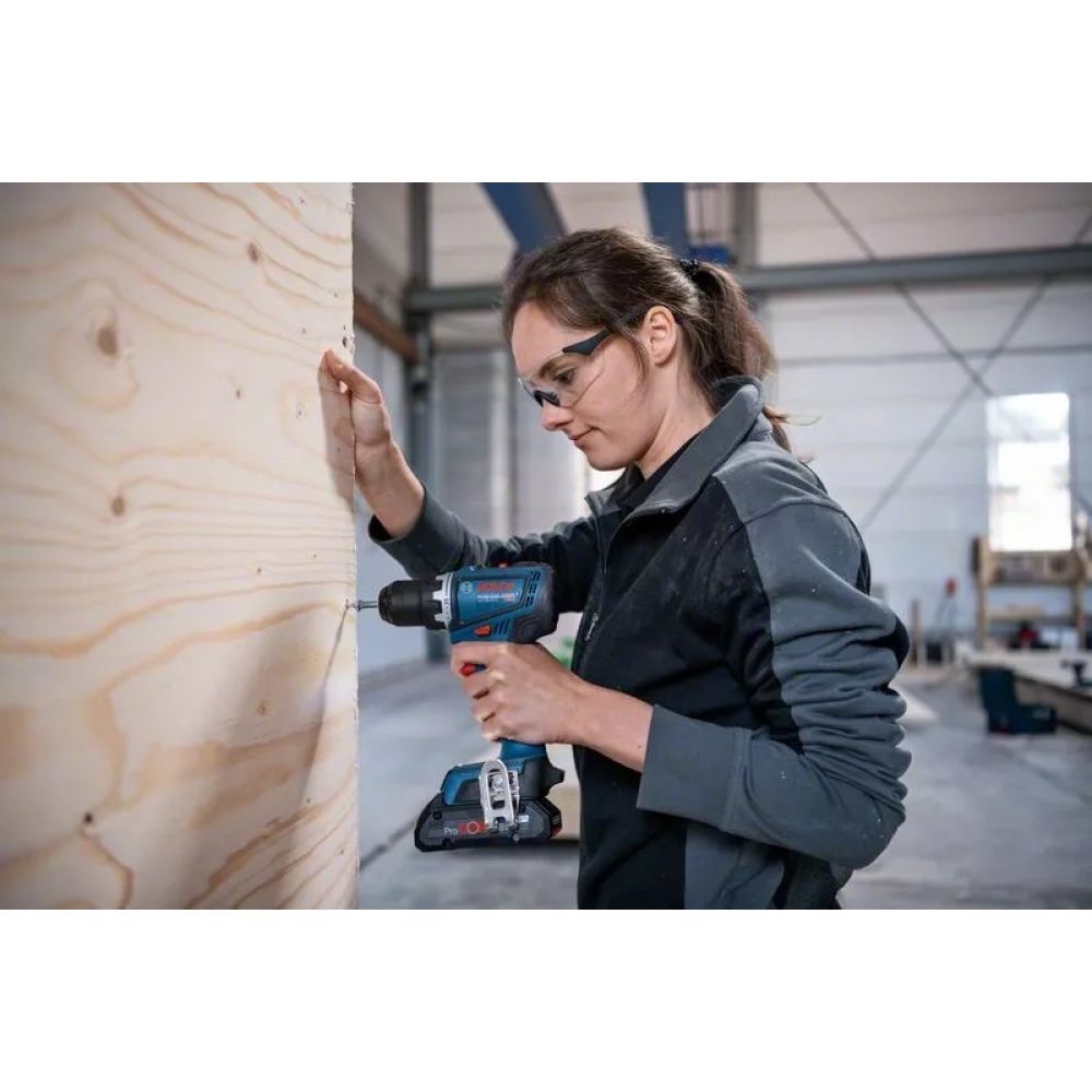 Аккумуляторная дрель-шуруповерт Bosch GSR 18V-90 C, 64 Нм, 2100 об/мин, с 2 АКБ 5 Ач и ЗУ, в кейсе, 06019K6006