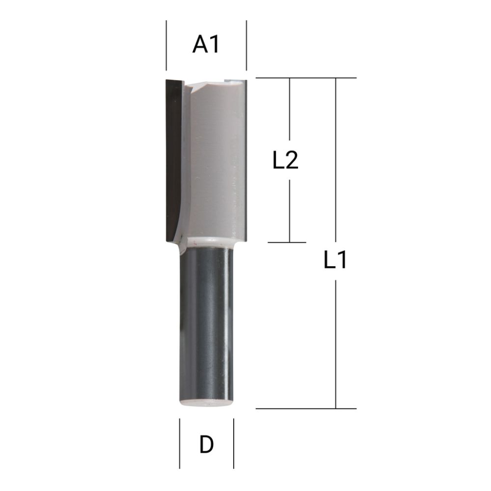 Фреза Makita пазовая с 2 режущими кромками "Эконом", 20х19х51 мм, (D-47581)