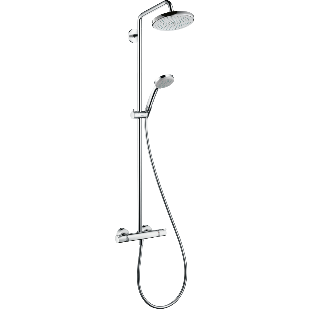 Душевая система hansgrohe Croma 220 1jet с термостатом 27185000, хром