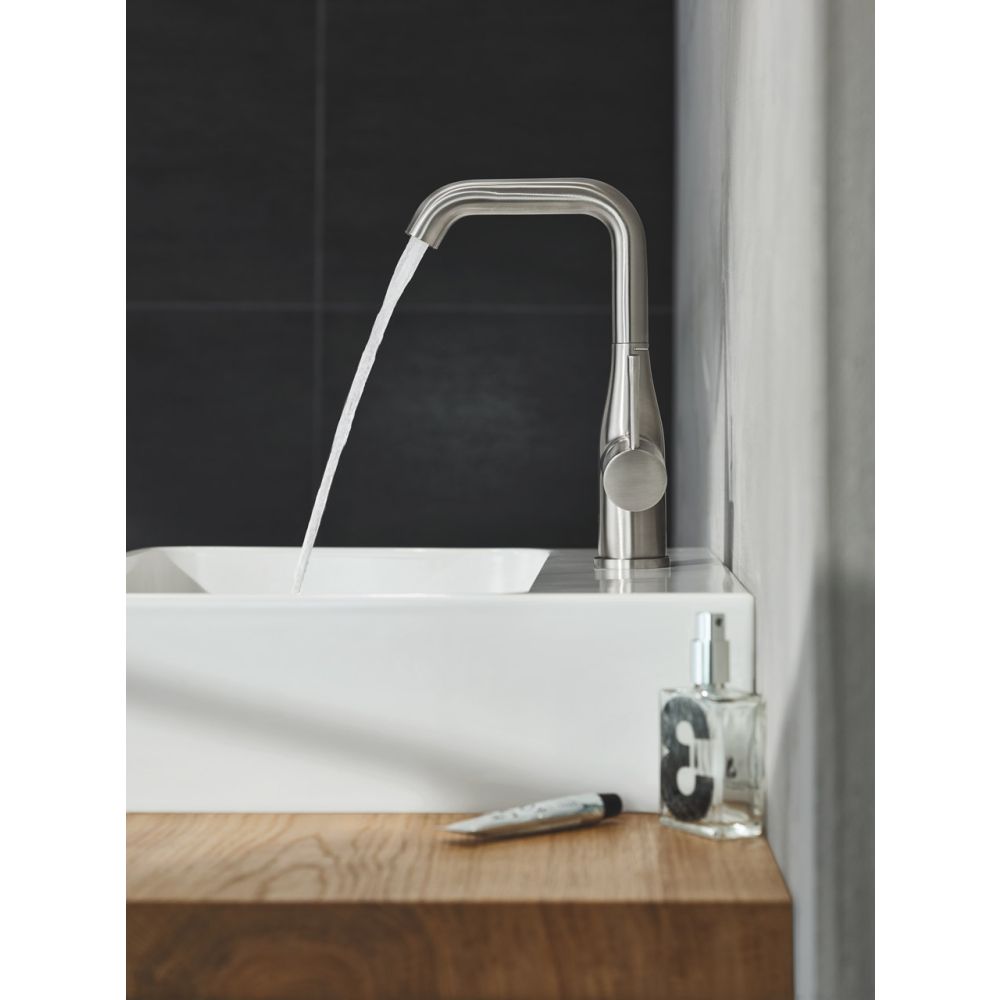 Смеситель для раковины GROHE Essence с донным клапаном, L-Size, суперсталь (32628DC1)
