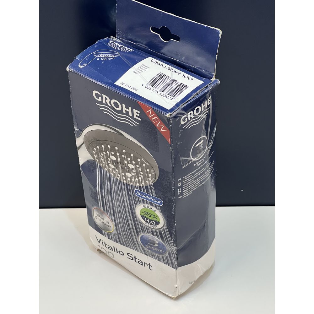 Ручной душ GROHE Vitalio Start 100, 3 режима, хром/черный (26031000/U), уцененный товар