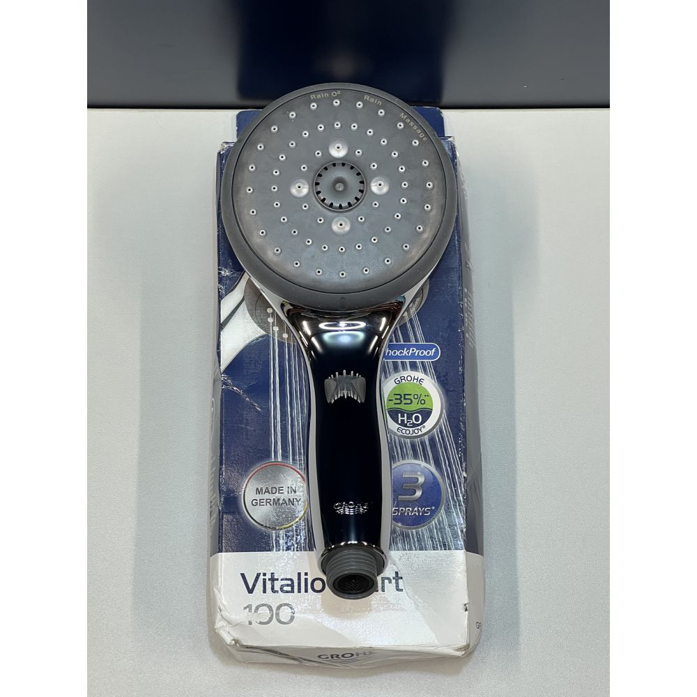 Ручной душ GROHE Vitalio Start 100, 3 режима, хром/черный (26031000/U), уцененный товар