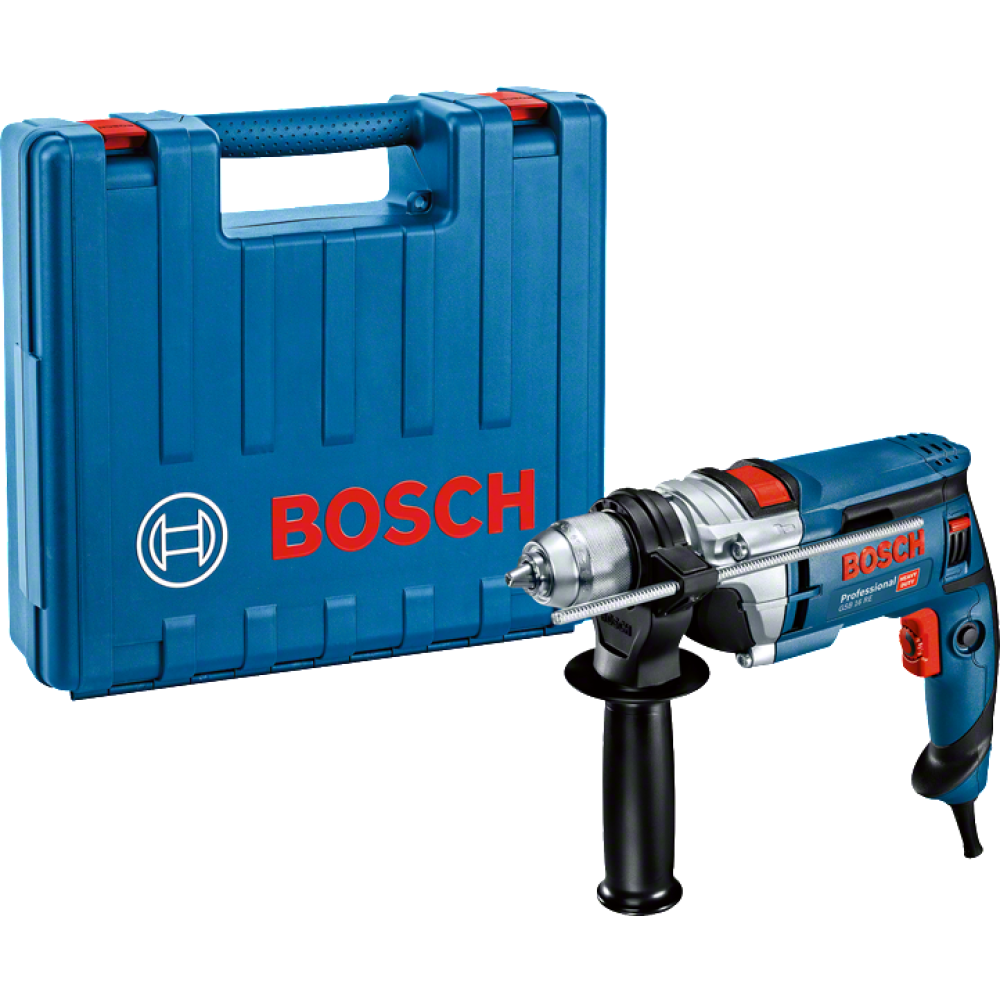 Дрель Bosch GSB 16 RE, 750 Вт, 2800 об/мин, 47600 уд/мин, в кейсе (0.601.14E.500)