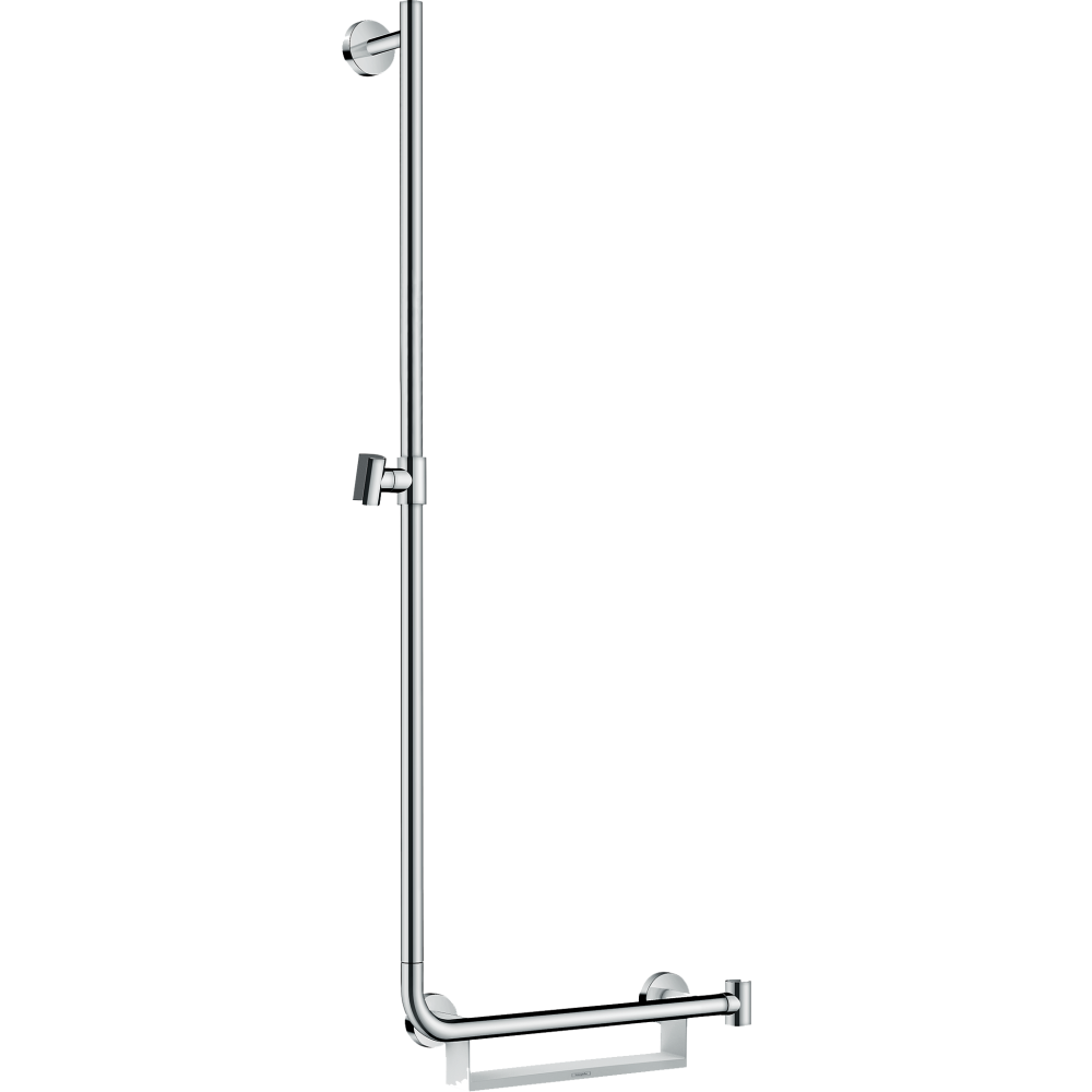 Душевая штанга hansgrohe Unica Comfort 110 см, левосторонняя 26403400, белый/хром