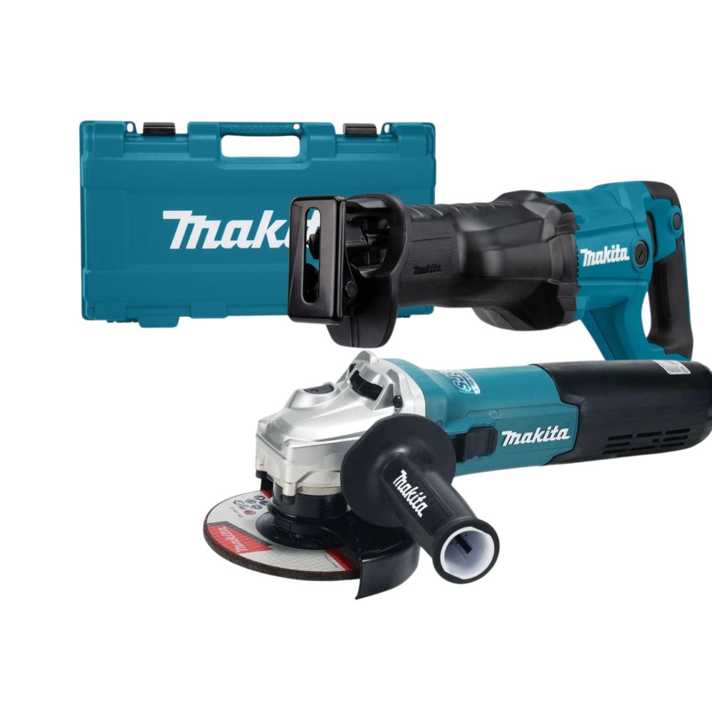 Набор электроинструмента Makita: угловая шлифмашина GA5090X01+ сабельная пила JR3051TK (ACSET-36)