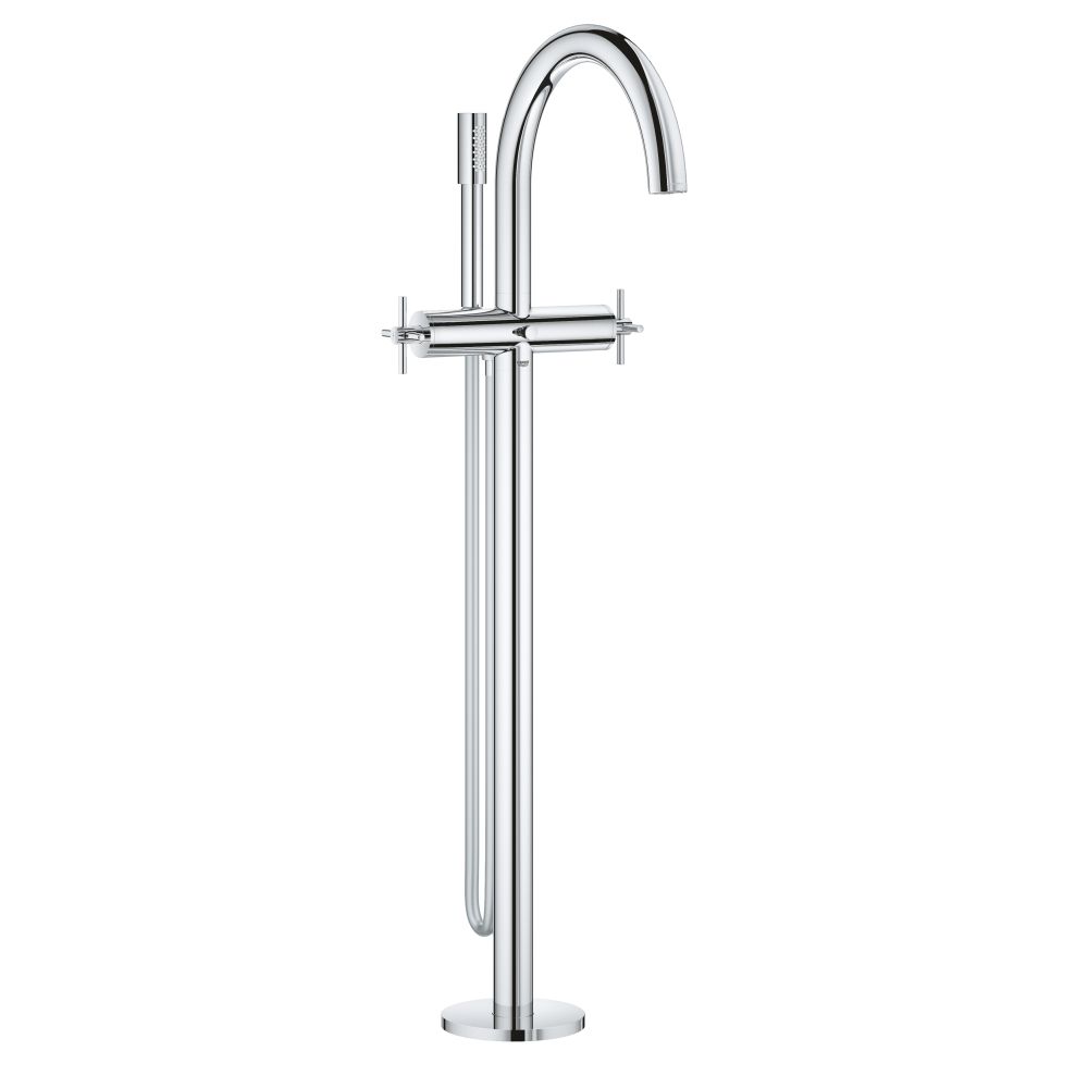 Внешняя часть смесителя для ванны GROHE Atrio напольного монтажа, двухвентильный, хром (25044003)
