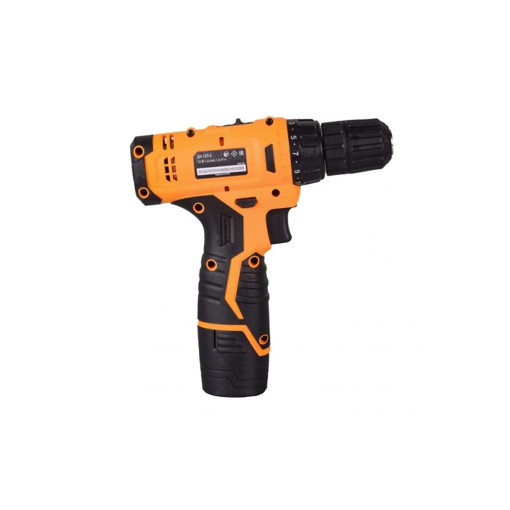 Дрель-шуруповерт Вихрь ДА-12Л-2, 12 В, 30 Нм, 1400 об/мин, с АКБ 2 Ач и ЗУ, 72/14/14