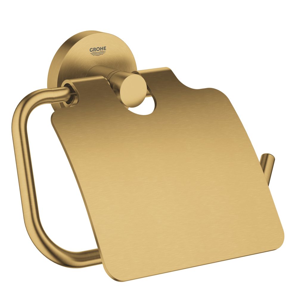 Держатель для туалетной бумаги с крышкой GROHE Essentials, холодный рассвет матовый (40367GN1)
