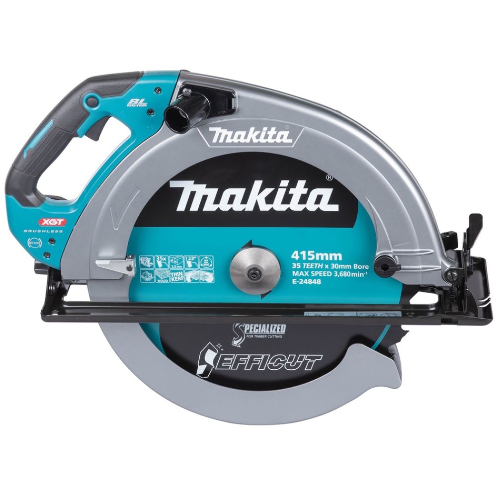 Аккумуляторная дисковая пила Makita HS013GZ, 40 В, 415 мм, 2100 об/мин, без АКБ и ЗУ, на подставке