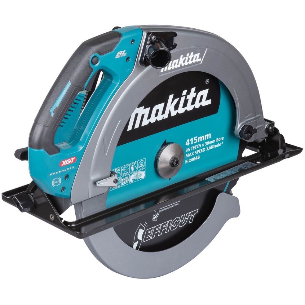 Аккумуляторная дисковая пила Makita HS013GZ, 40 В, 415 мм, 2100 об/мин, без АКБ и ЗУ, на подставке