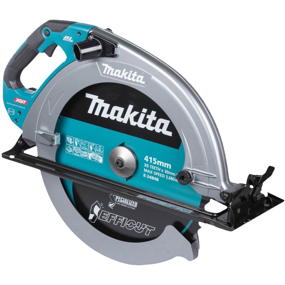 Аккумуляторная дисковая пила Makita HS013GZ, 40 В, 415 мм, 2100 об/мин, без АКБ и ЗУ, на подставке
