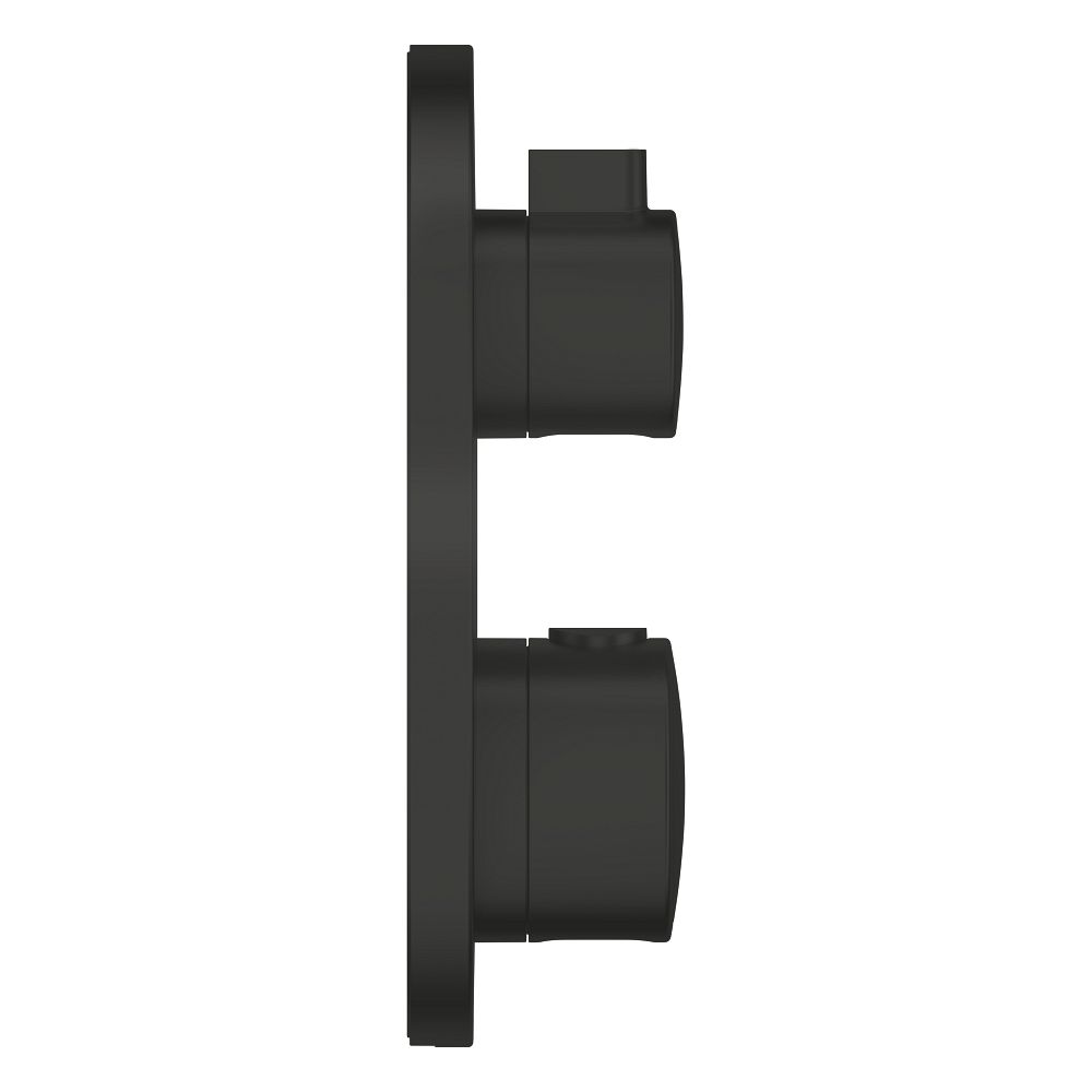 Внешняя часть термостата для душа GROHE Grohtherm на 2 потребителя, круглая, матовый черный (1022082430)