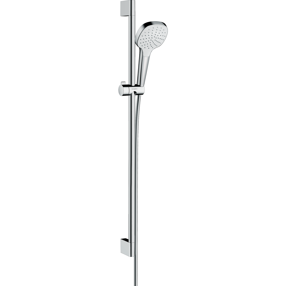 Душевой гарнитур hansgrohe Croma Select E 110 1jet со штангой 90 см 26594400, белый/хром