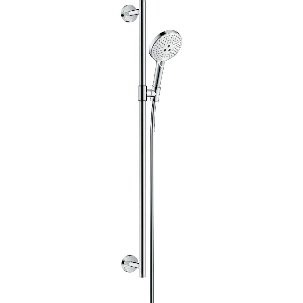 Душевой гарнитур hansgrohe Raindance Select S 120 3jet со штангой 90 см 26322400, белый/хром