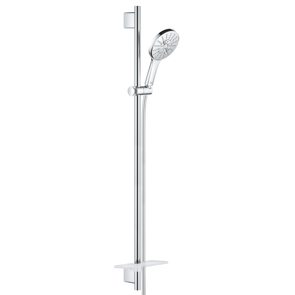 Душевой гарнитур GROHE RainShower SmartActive 130 с мыльницей, 3 режима струи, душевая штанга 900 мм, 9,5 л/мин, хром (26548000)