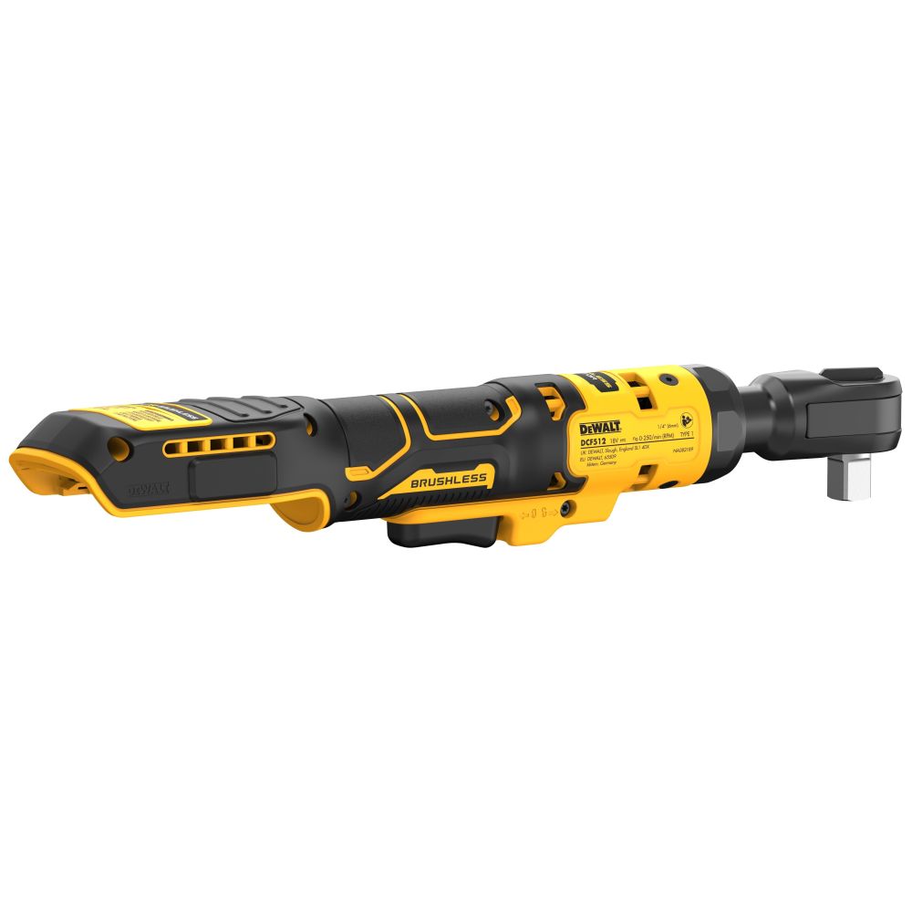 Аккумуляторный угловой гайковерт DEWALT DCF512N, с трещоткой, 18 В, 95 Нм, 250 об/мин, без АКБ и ЗУ (DCF512N-XJ)