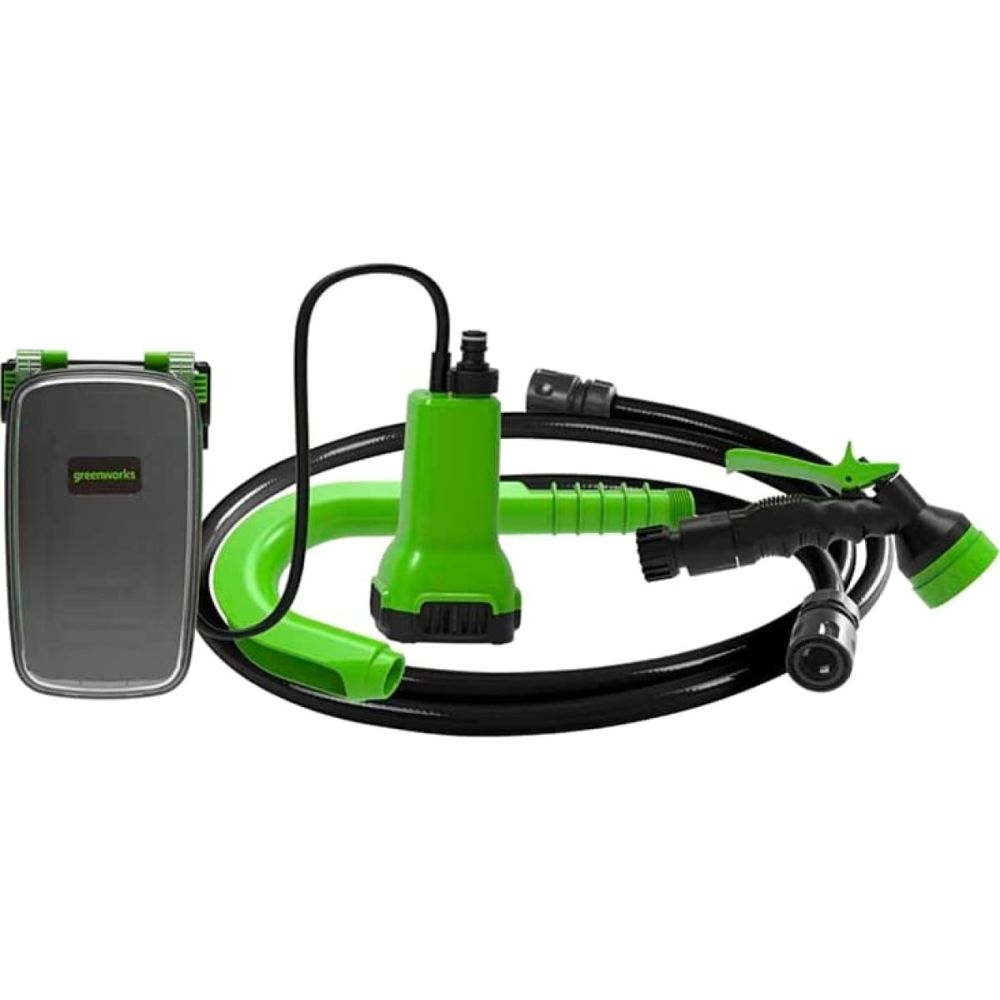 Аккумуляторный насос Greenworks, для полива из бочки, 24 В, 100 Вт, 1800 л/ч, без АКБ и ЗУ, 3401007