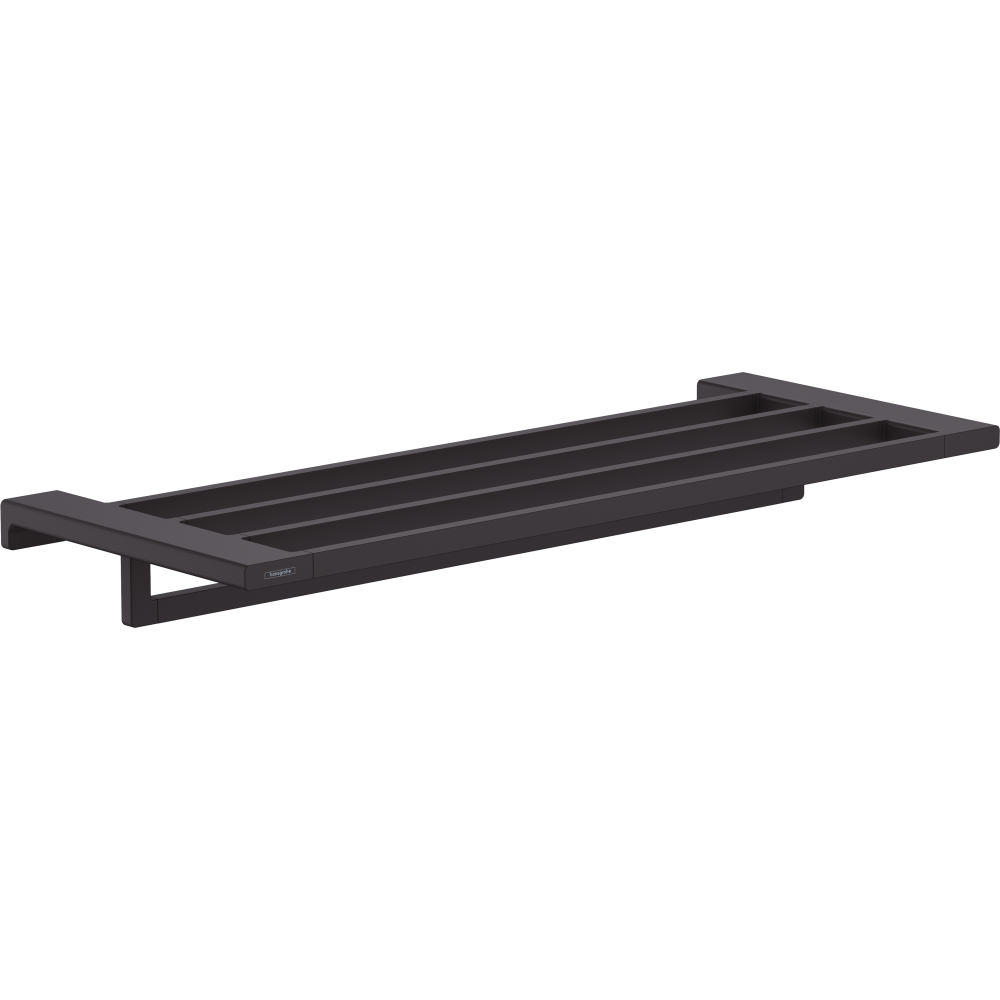 Полка с держателем для полотенец hansgrohe AddStoris 41751670, матовый черный