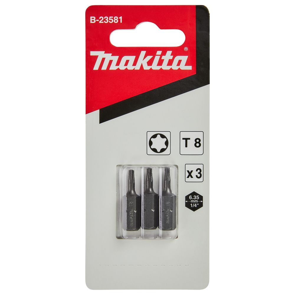 Насадка Makita T8, 25 мм, C-form, 3 шт., B-23581