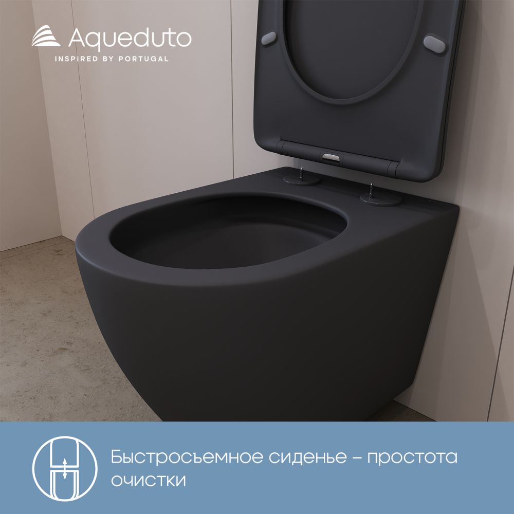 Комплект инсталляции GROHE Rapid SL 38775001 с унитазом Aqueduto OVO OVOT2140 и сиденьем с микролифтом (NW0544)