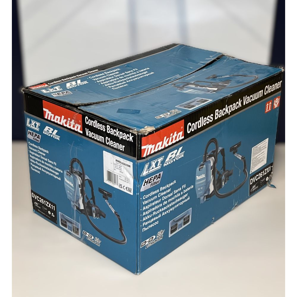 Аккумуляторный ранцевый пылесос Makita DVC261ZX11, 18 В, 1.5 л, без АКБ и ЗУ (УЦЕНЕННЫЙ ТОВАР) (DVC261ZX11/U)