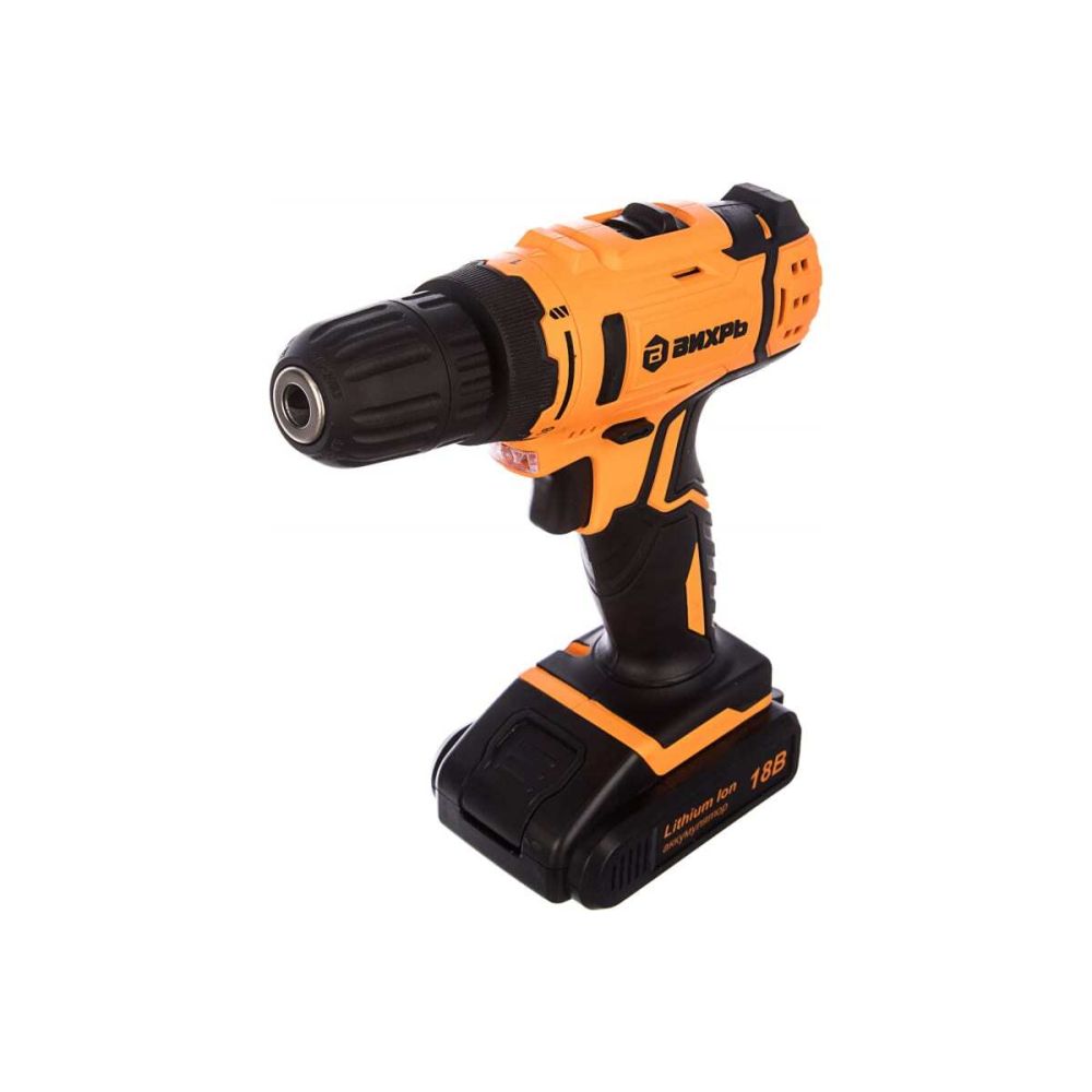 Дрель-шуруповерт Вихрь ДА-18Л-2, 18 В, 45 Нм, 1400 об/мин, с АКБ 2 Ач и ЗУ, 72/14/16