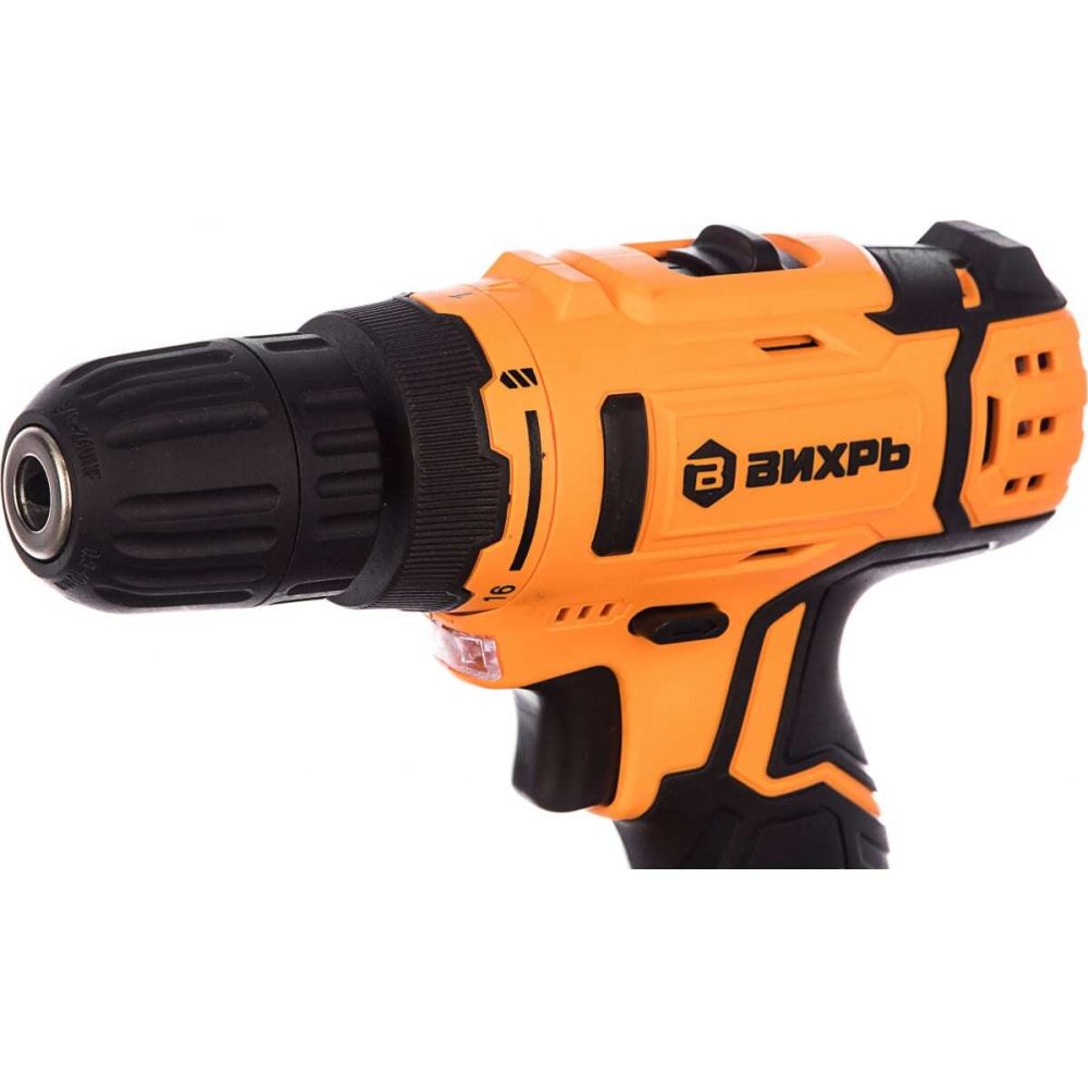 Дрель-шуруповерт Вихрь ДА-18Л-2, 18 В, 45 Нм, 1400 об/мин, с АКБ 2 Ач и ЗУ, 72/14/16