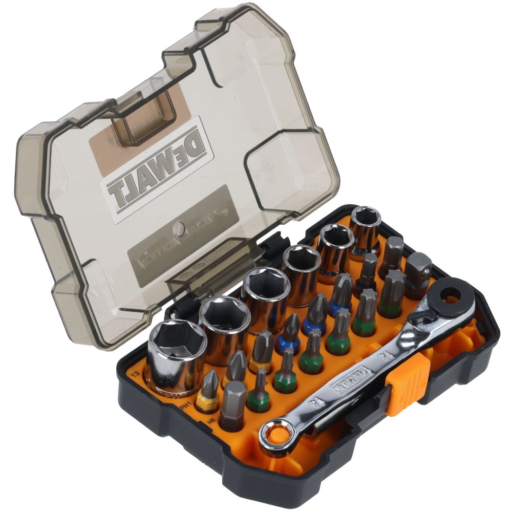 Набор бит и торцевых головок DEWALT McLaren Limited Edition DT70906, 23 шт., в кейсе (DT70906-QZ)