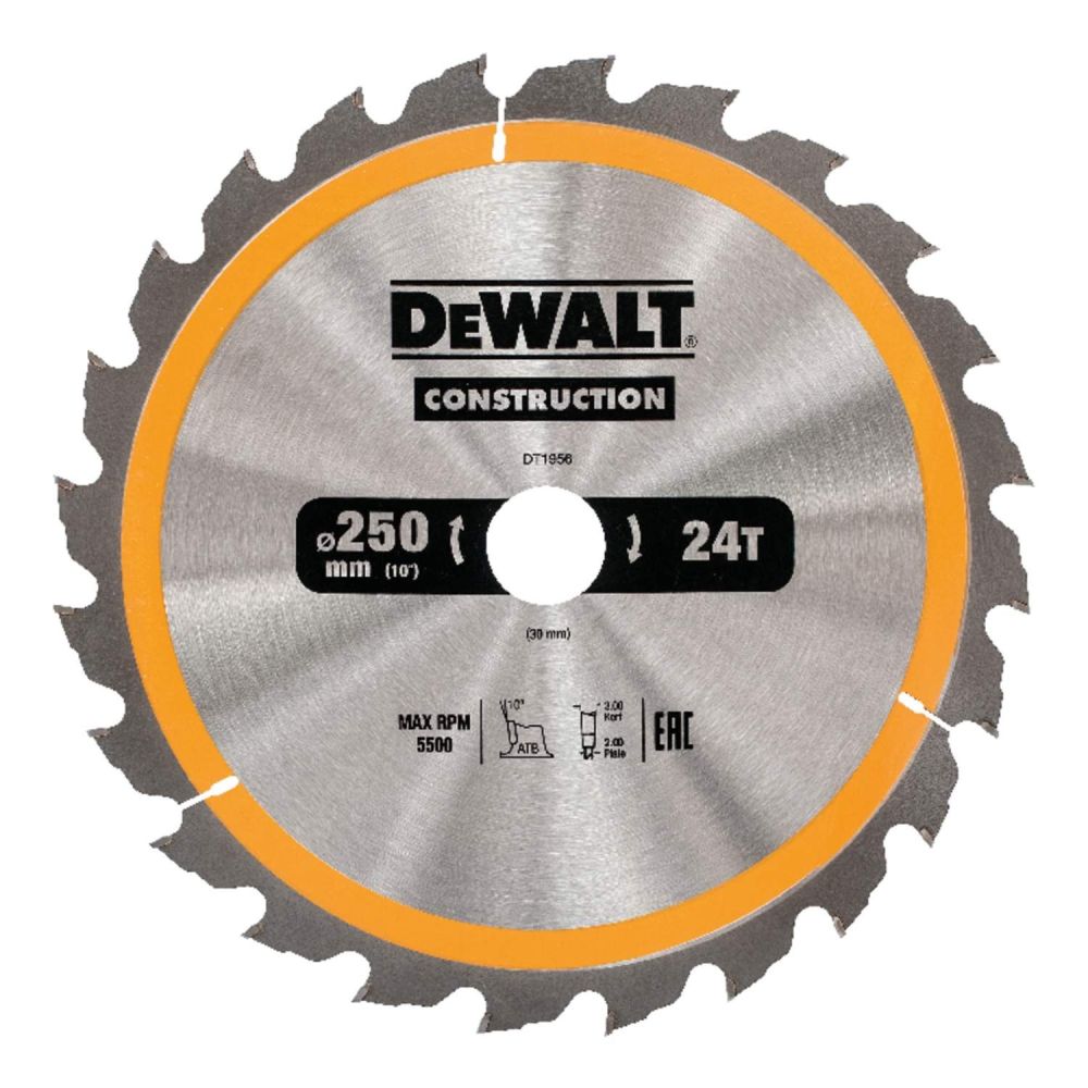 Пильный диск DEWALT CONSTRUCTION DT1956, 250/30 мм.