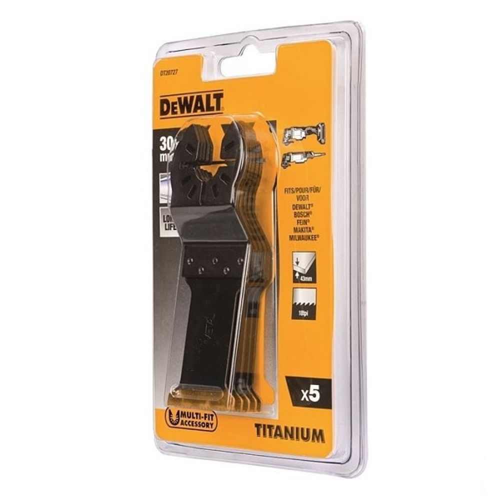 Погружное пильное полотно DEWALT DT20727, биметаллическое 43 x 30 мм, 5 шт. для DT20707