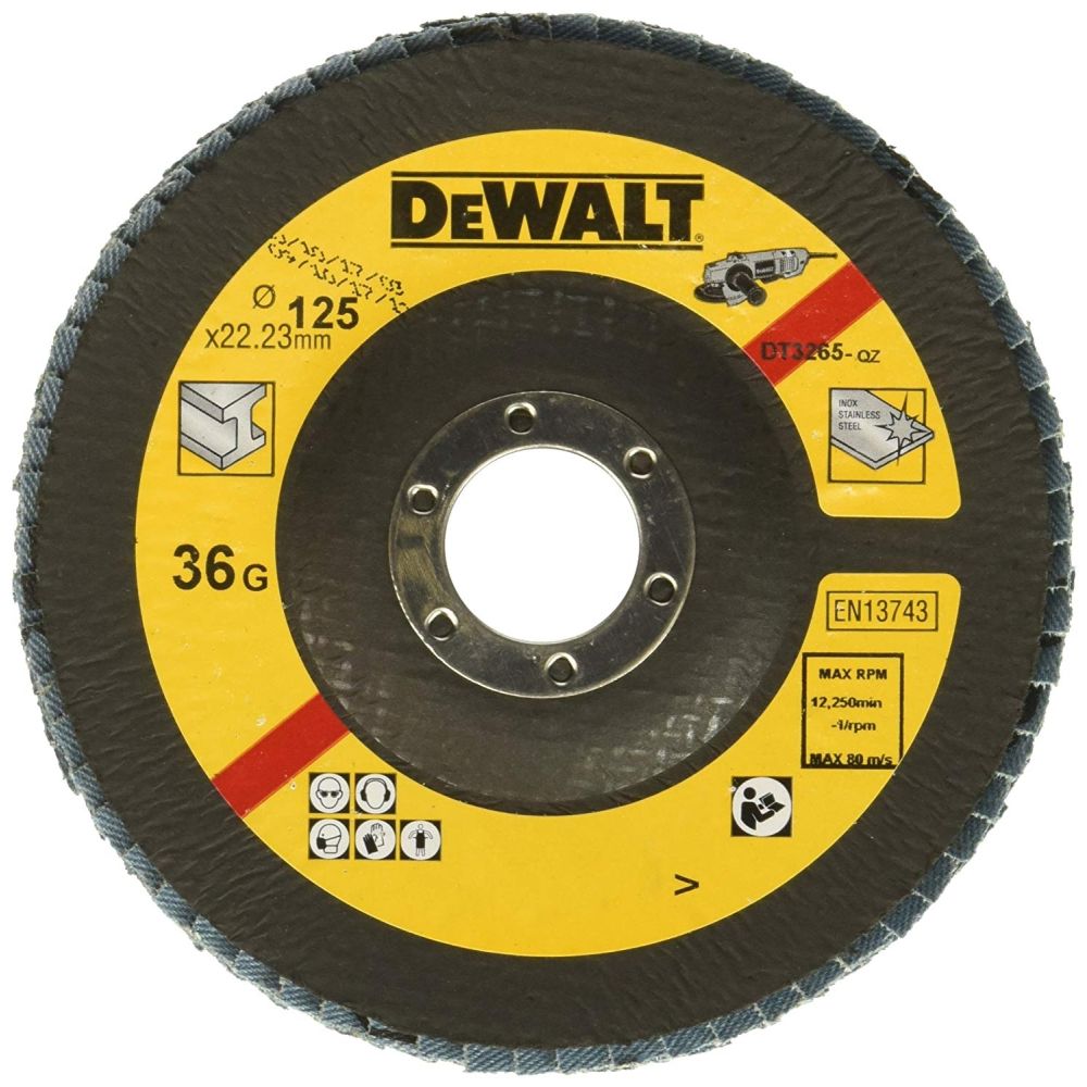 Лепестковый круг EXTR 125x22.2 мм 36G,тип29 DEWALT DT3265