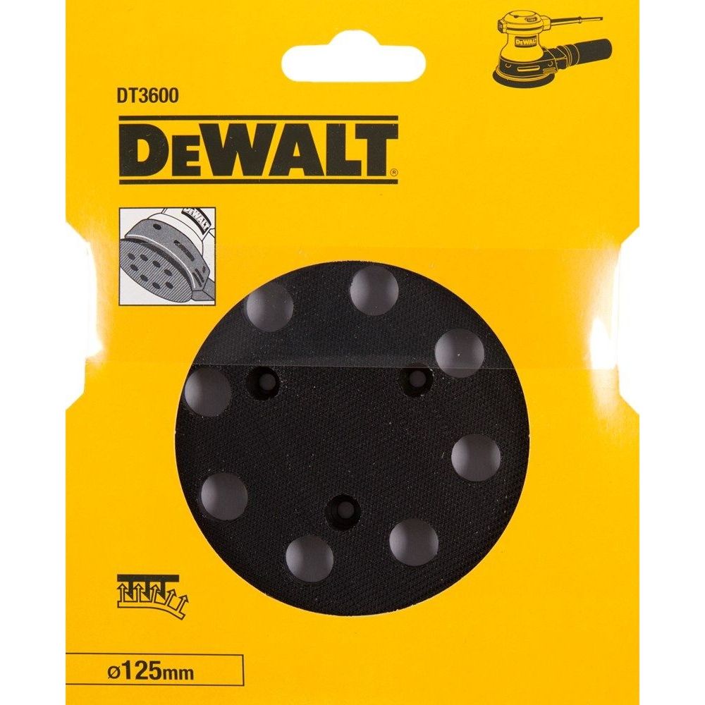 Шлифовальная пластина для D26453 и DW423 DEWALT DT3600,125 мм, 8 отверстий