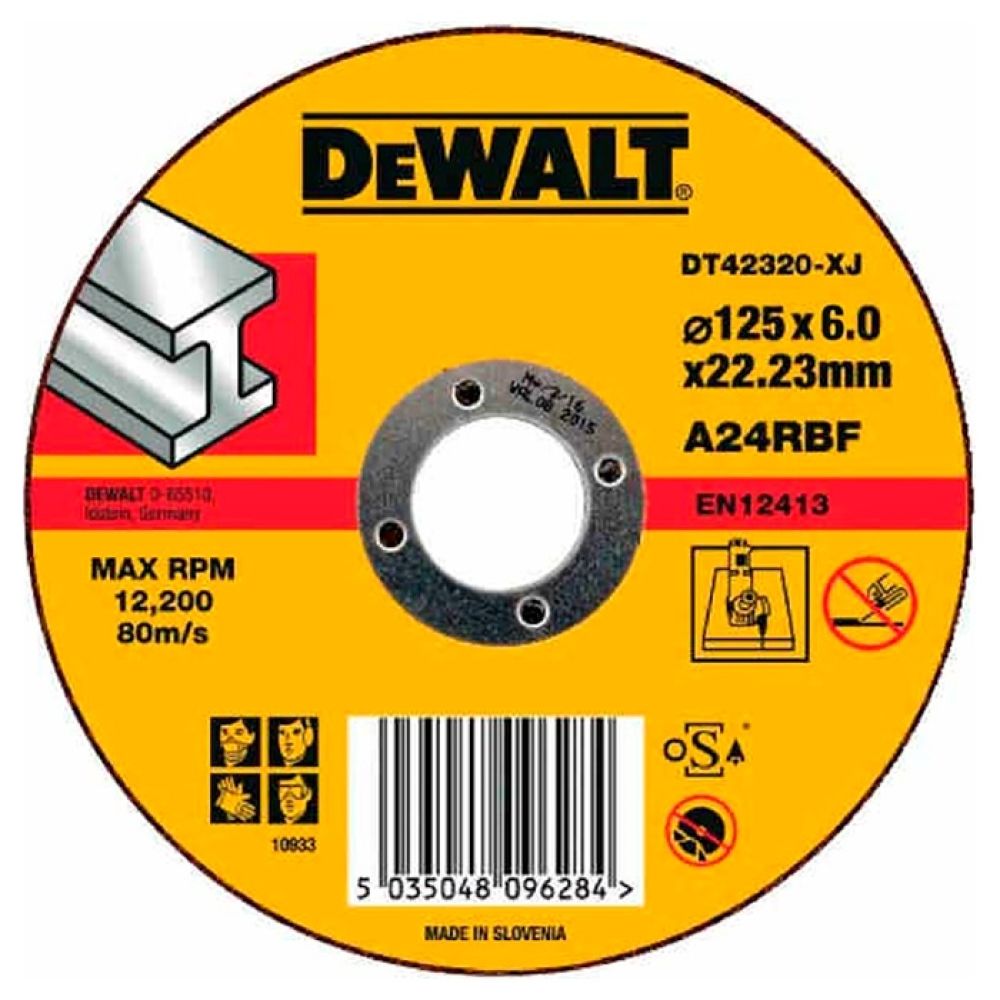 Круг обдирочный по металлу DEWALT DT42320, 125 x 6 мм