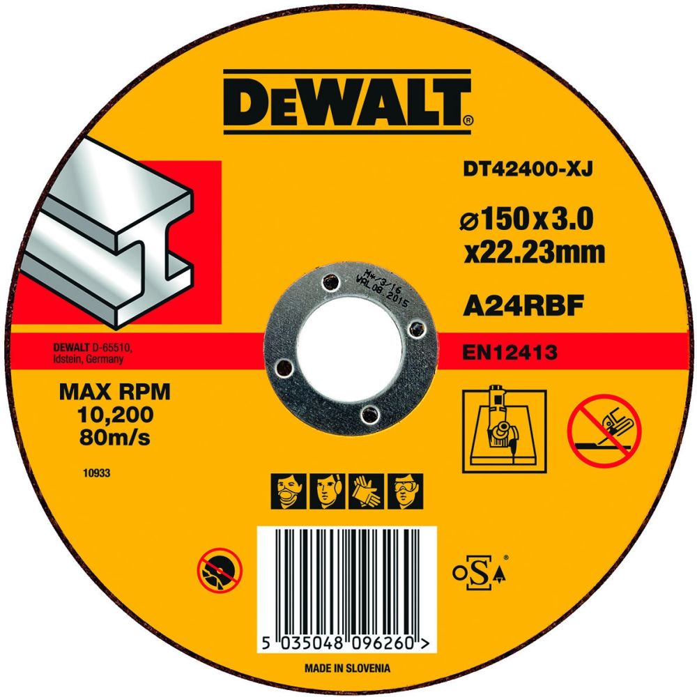 Круг отрезной DEWALT EXTREME DT42400, по металлу, 150 x 22.2 x 3 мм, тип 1