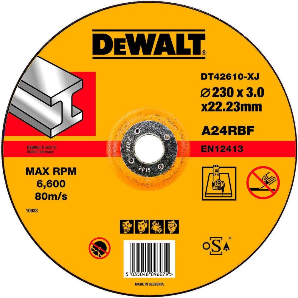 Круг отрезной DEWALT DT42610, по металлу, 230 x 22.2 x 3 мм, тип 27