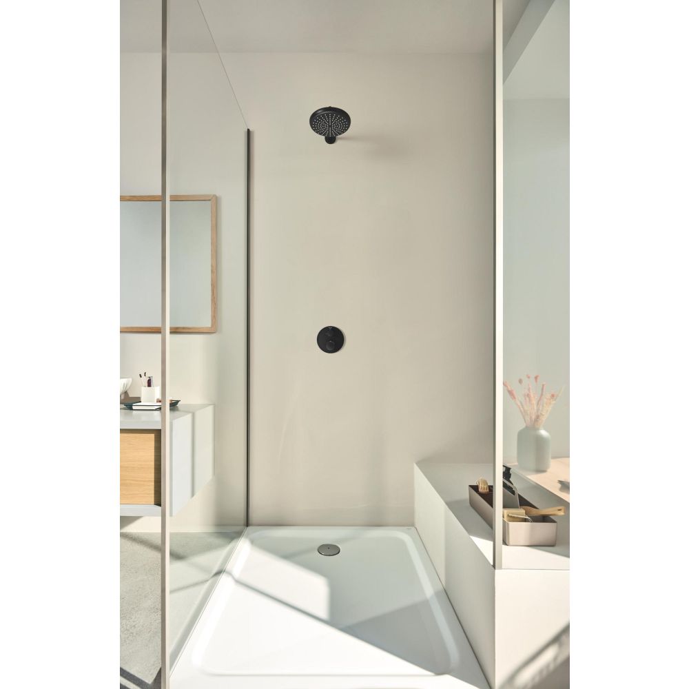 Внешняя часть термостата для душа GROHE Grohtherm на 2 потребителя, круглая, матовый черный (1022082430)