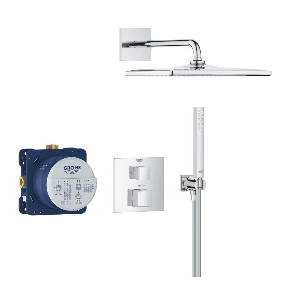 Душевая система GROHE Grontherm Cube с термостатом для душа, хром (34868000)