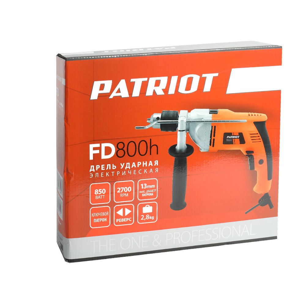 Дрель электрическая ударная PATRIOT FD 800 H, 800 Вт, 43200 уд/мин, 120301460