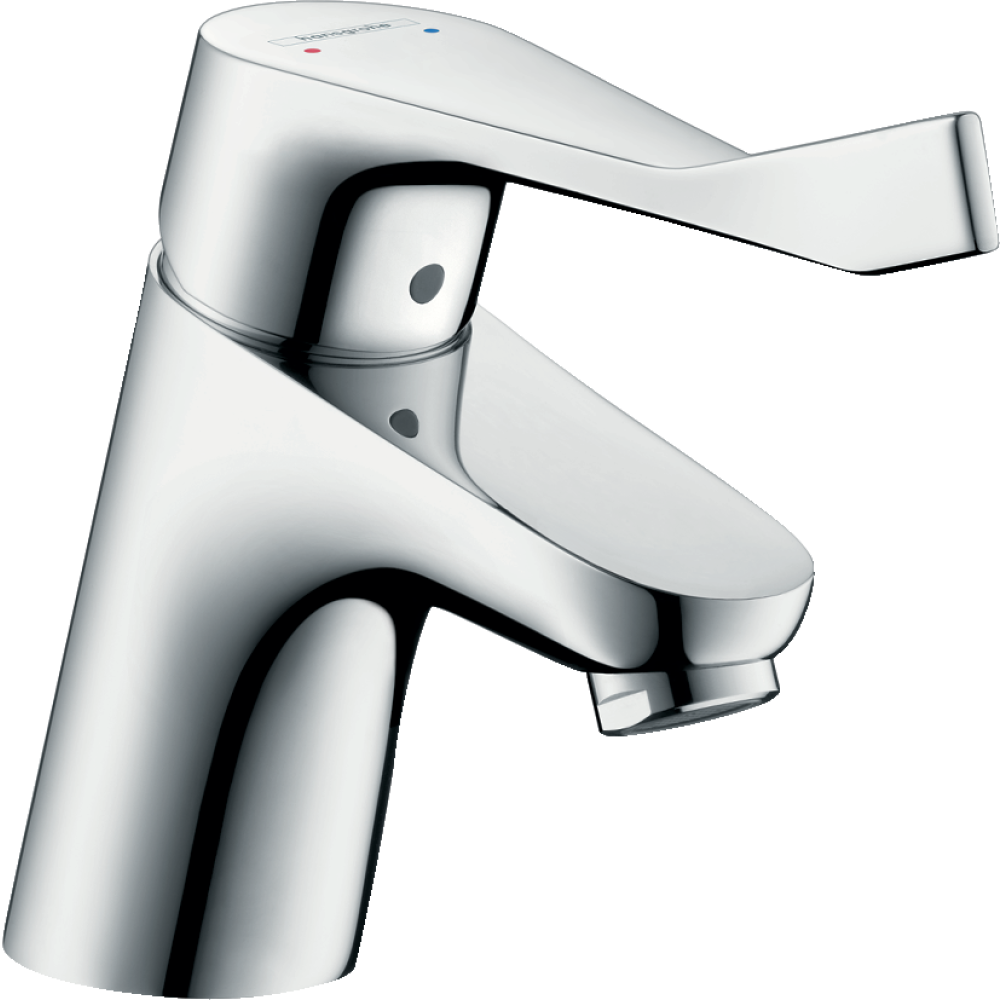 Смеситель для раковины hansgrohe Focus 70 со сливным гарнитуром, с удлиненной рукояткой 31910000, хром