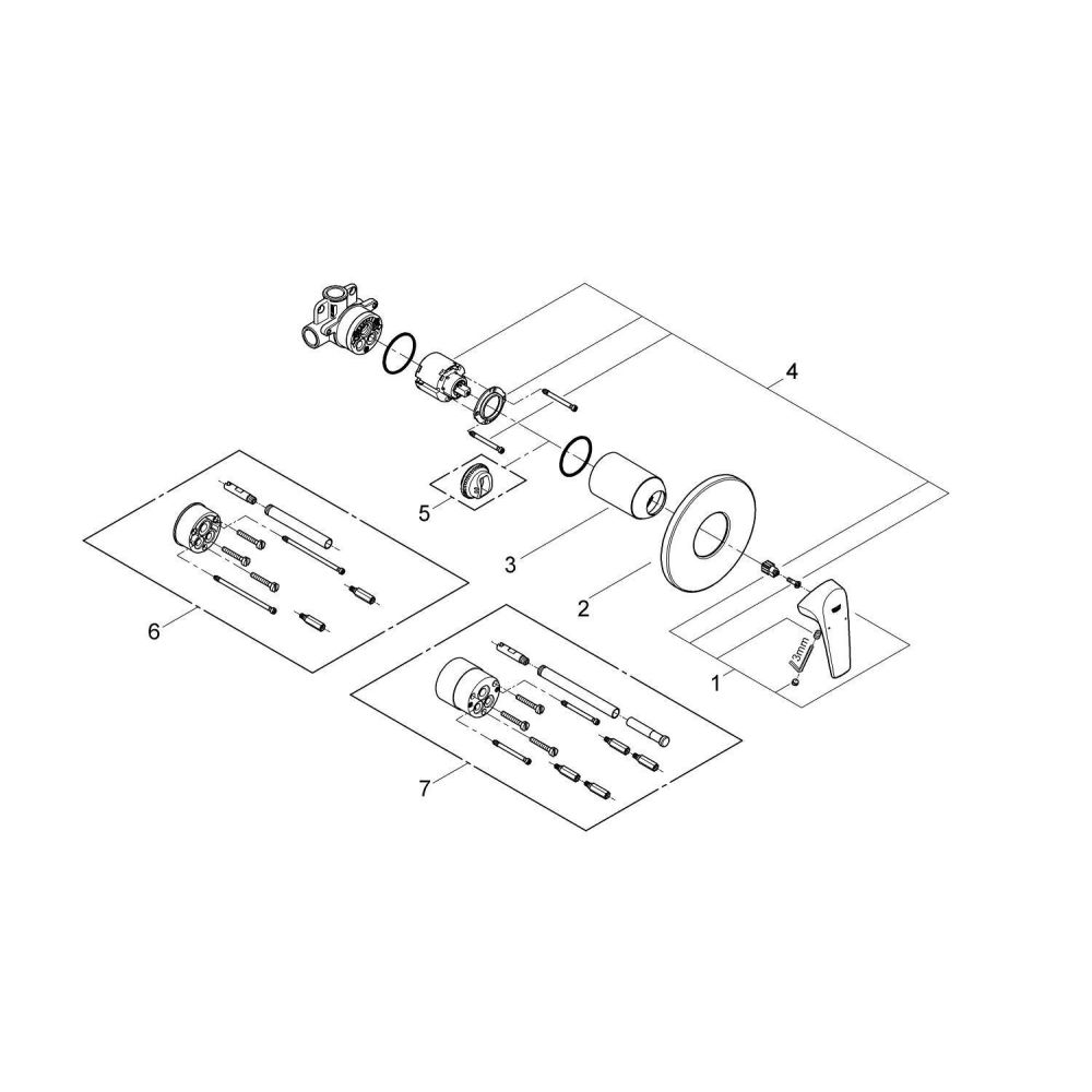 Готовый комплект для гигиенического душа GROHE BauFlow, хром (NW0067)
