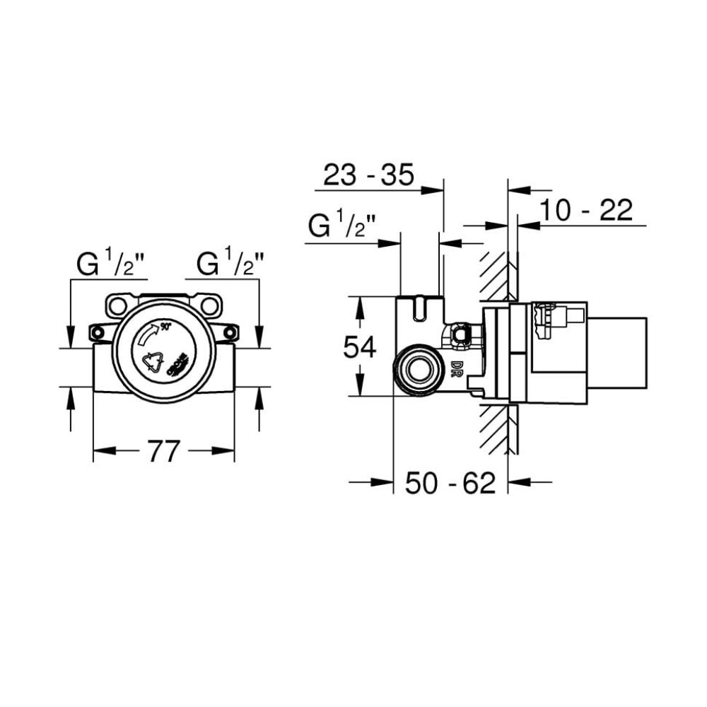Готовый комплект для гигиенического душа GROHE BauFlow, хром (NW0067)