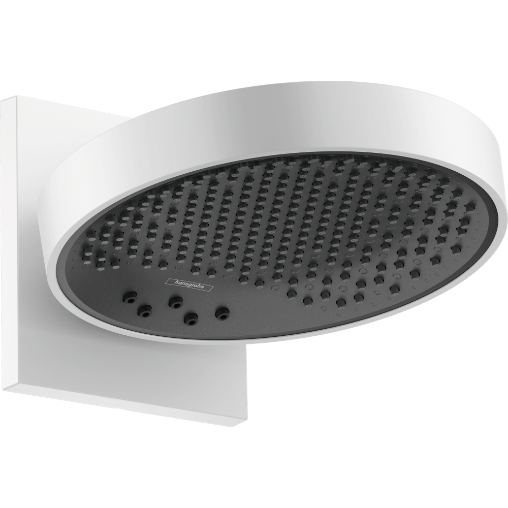 Верхний душ hansgrohe Rainfinity 250 3jet EcoSmart с настенным креплением скрытого монтажа 26233700, матовый белый